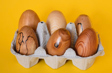 Load image into Gallery viewer, Six Hand Turned Wooden Eggs - The Sidlaw Hare