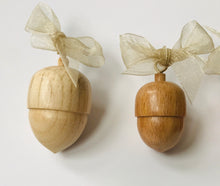 Load image into Gallery viewer, Set of Four Wooden Acorn Decorations - The Sidlaw Hare