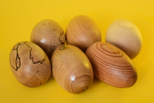 Load image into Gallery viewer, Six Hand Turned Wooden Eggs - The Sidlaw Hare