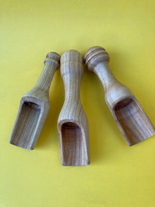 Set of Three Hand Turned Wooden Scoops - The Sidlaw Hare