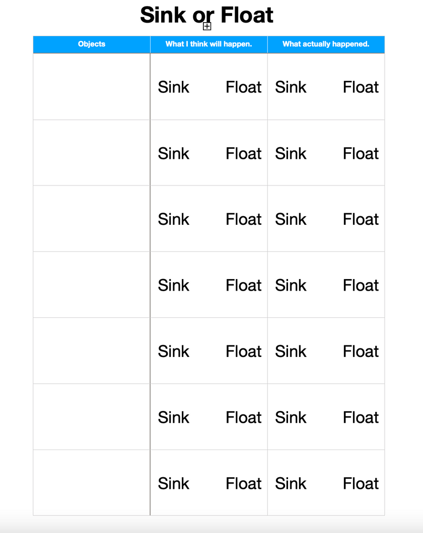 Sink or Float Printable Template - The Sidlaw Hare