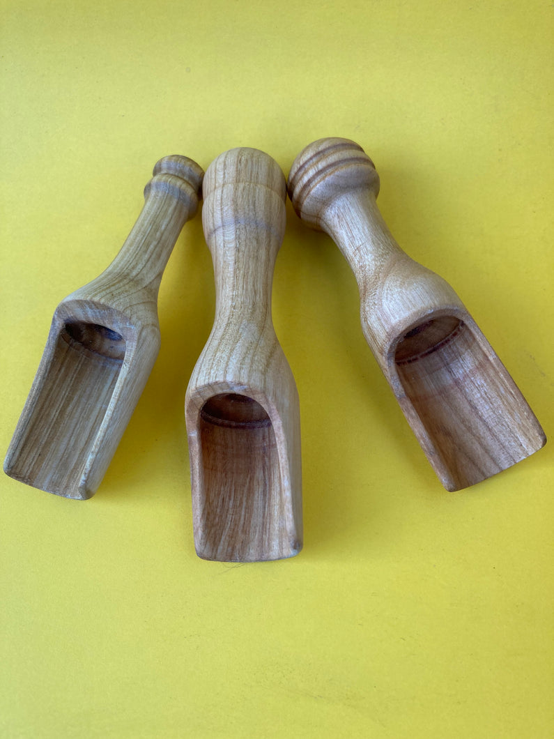 Set of Three Hand Turned Wooden Scoops - The Sidlaw Hare