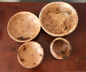 Set of Four Wooden Bowls - The Sidlaw Hare