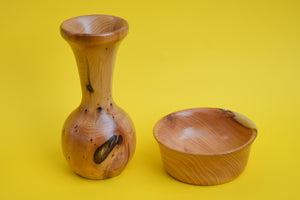 Wooden Vase and Bowl Set - The Sidlaw Hare