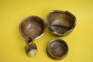 Wooden Bowls with Vase - The Sidlaw Hare