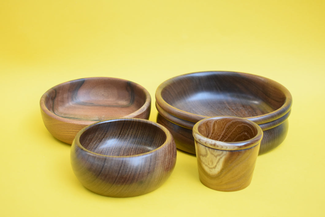Dark Wood set of Bowls - The Sidlaw Hare