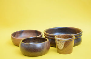 Dark Wood set of Bowls - The Sidlaw Hare