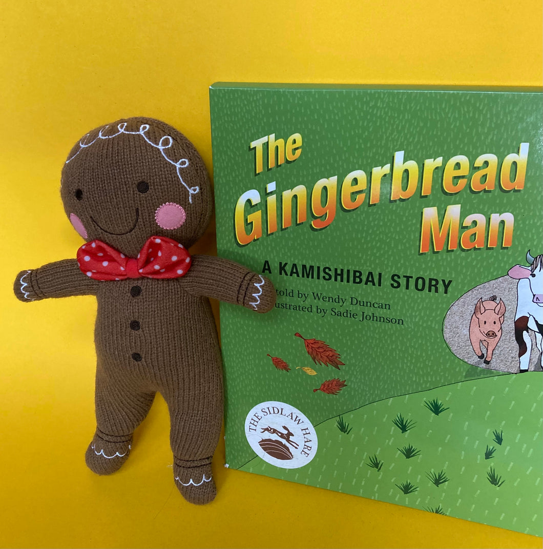 Gingerbread Man Soft Toy and Kamishibai Gift Set - The Sidlaw Hare