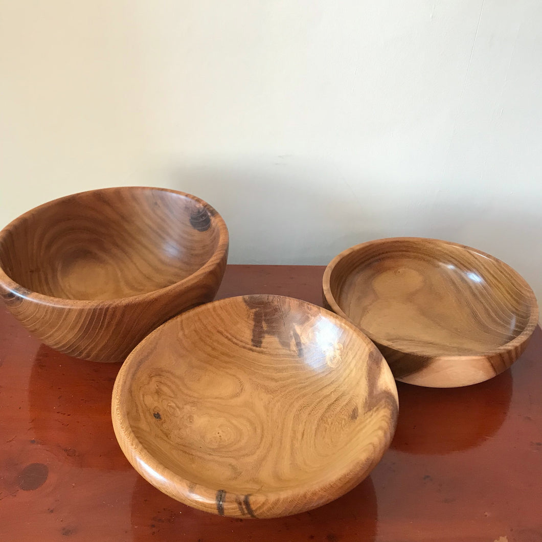 Set of Three Wooden Bowls - The Sidlaw Hare